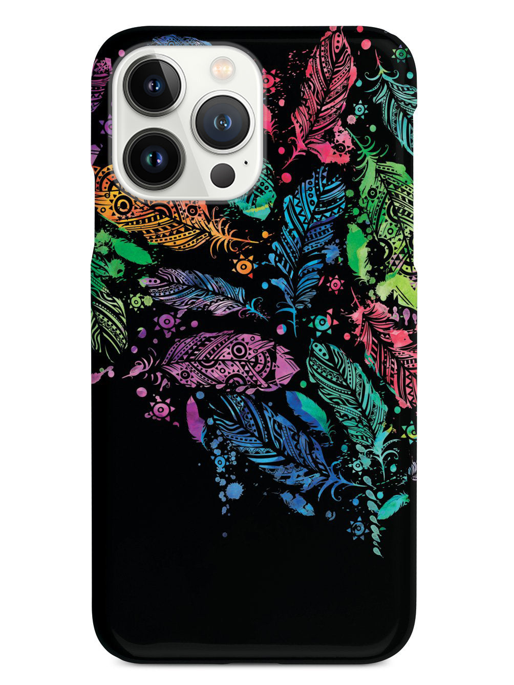 Watercolor Feathers - Black Case