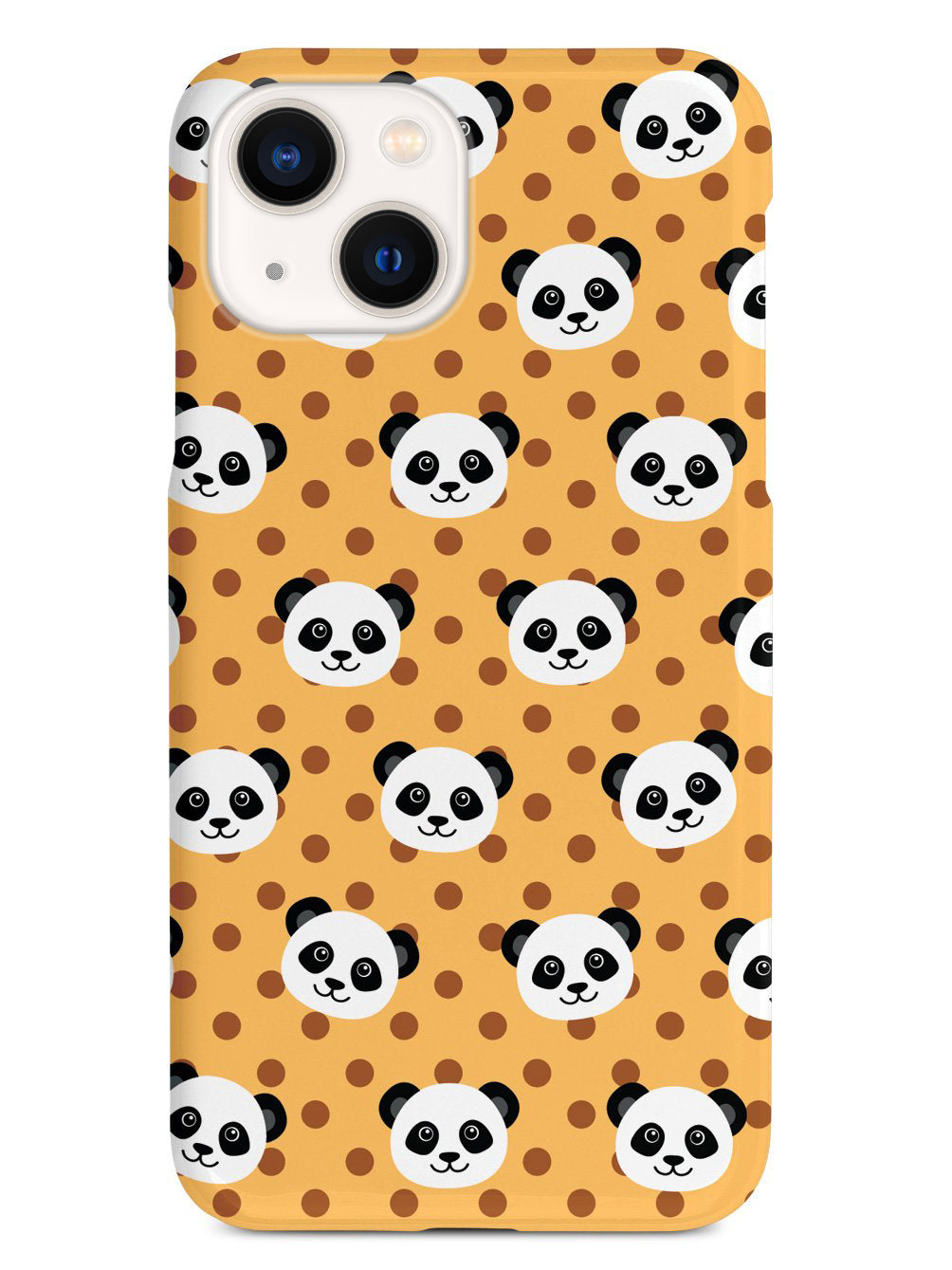 Cute Panda Pattern - Orange Polka Dots Case