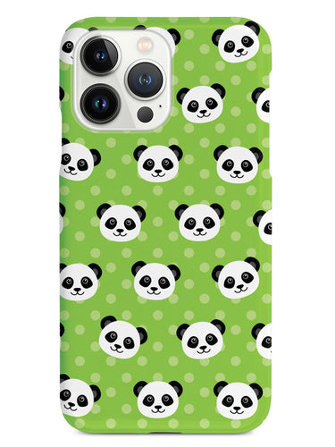 Cute Panda Pattern - Green Polka Dots Case