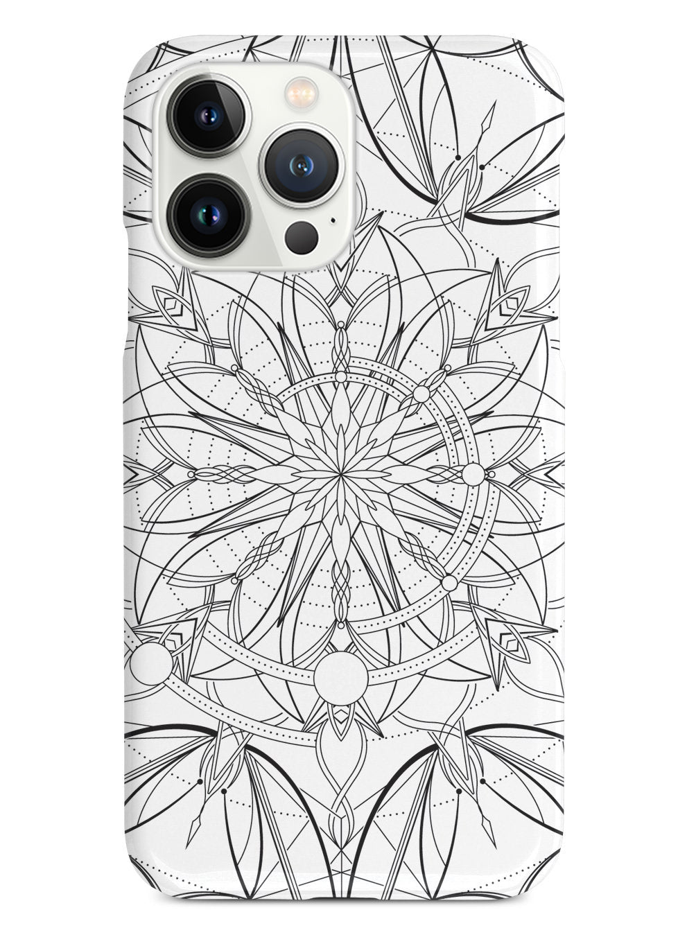 Intricate Mandala Line Art - White Case