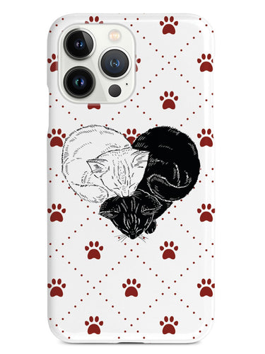 Yin Yang Cat Heart - White Case