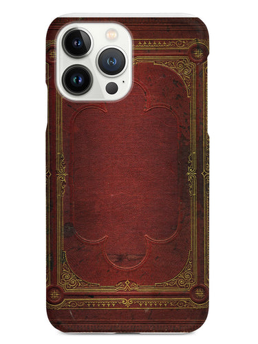 Ancient Book Cover - Red and Gold - Black Case