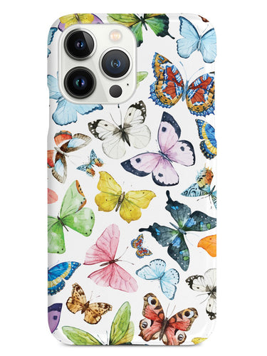 Watercolor Butterflies - White Case