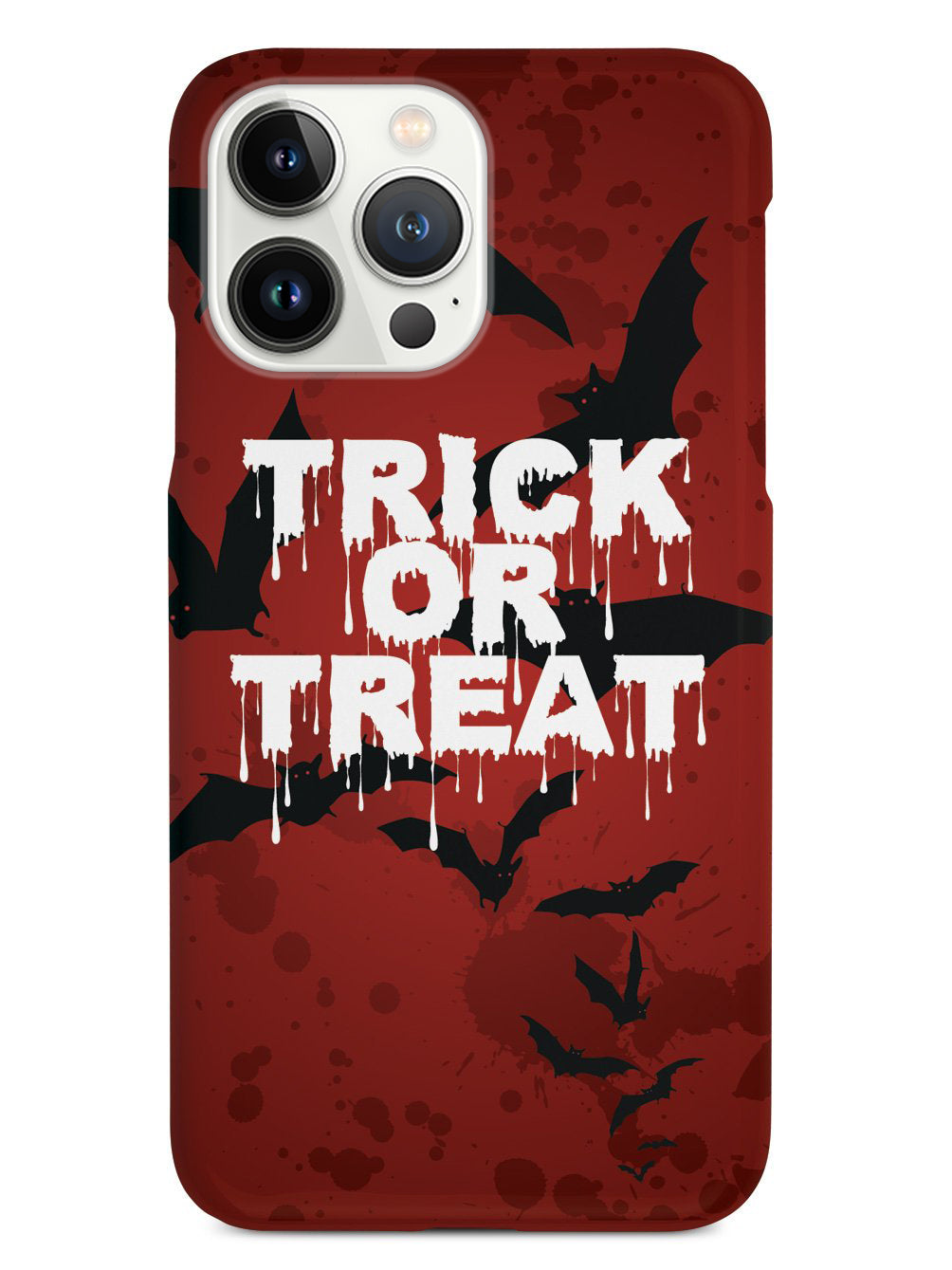 Trick or Treat - Bats in Red Background - White Case