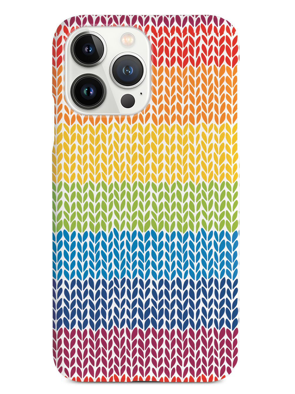 Rainbow Crochet Texture - White Case