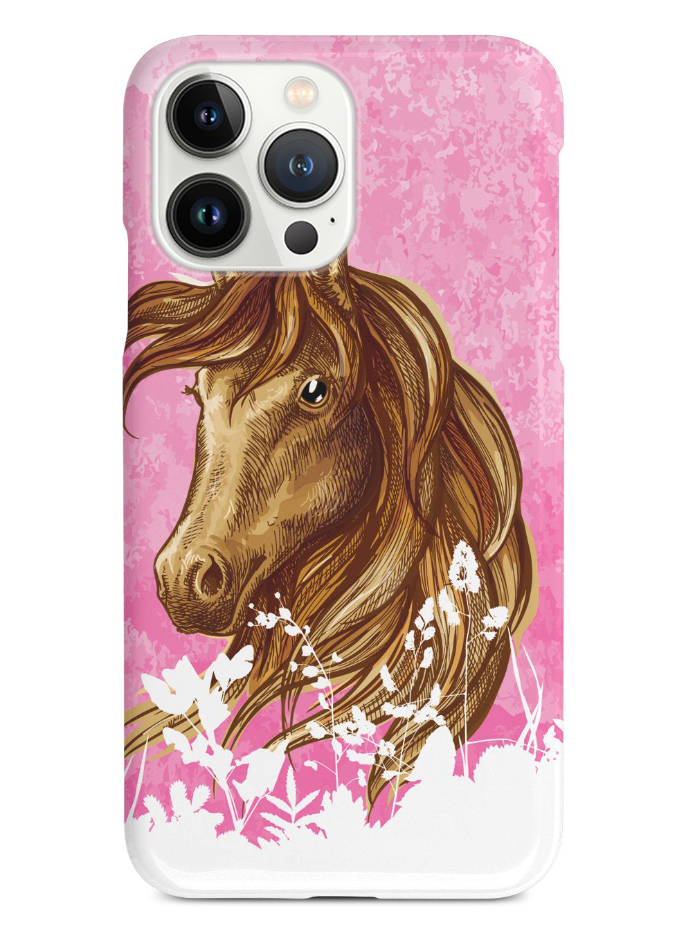Watercolor Horse Illustration - Carnation Pink Case
