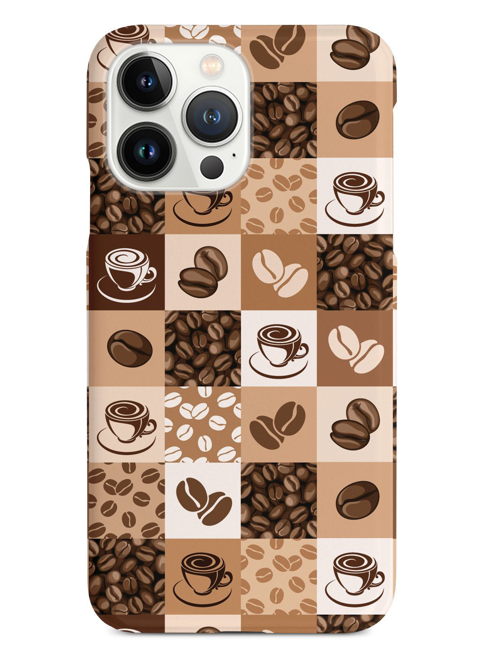 Quilt Pattern - Coffee - White Case