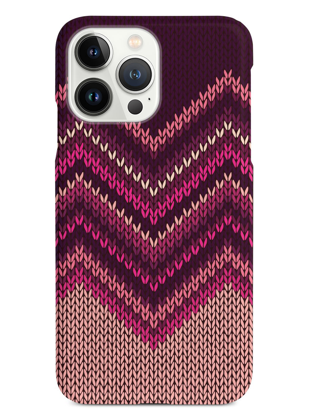 Pink and Purple Sweater Texture - White Case
