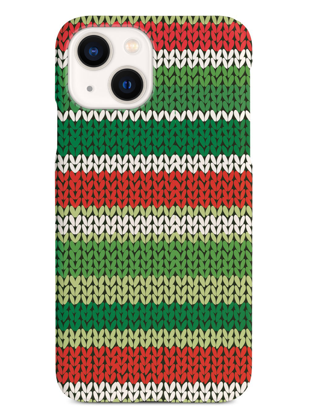 Red and Green Sweater Texture - White Case