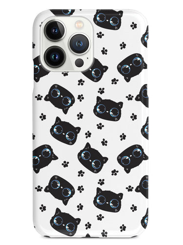 Bright Eyed Kitten Pattern - Blue Case