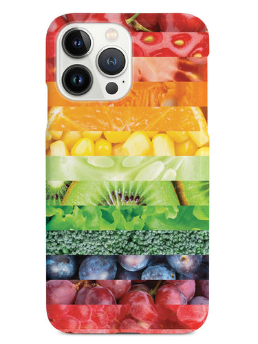 Healthy Food Multicolor Stripes - White Case