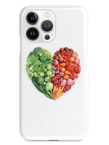 Healthy Food Heart - Fruits and Vegetables - White Case