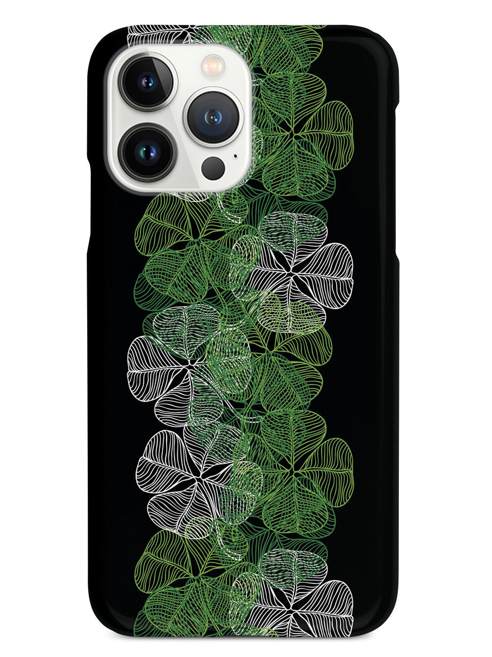 Four-Leaf Clover Lineart - Black Case