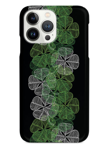 Four-Leaf Clover Lineart - Black Case