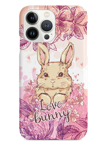 Adorable Floral Love Bunny - White Case