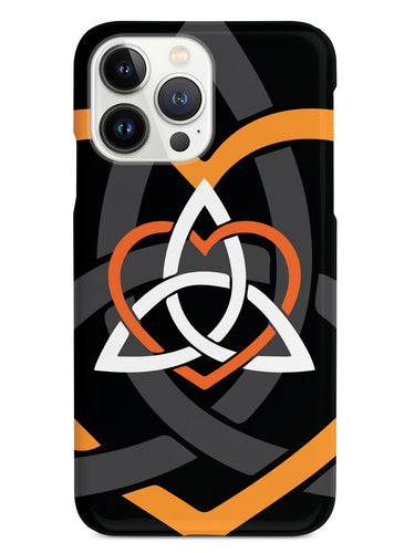 Celtic Sisters Knot - Orange - Black Case