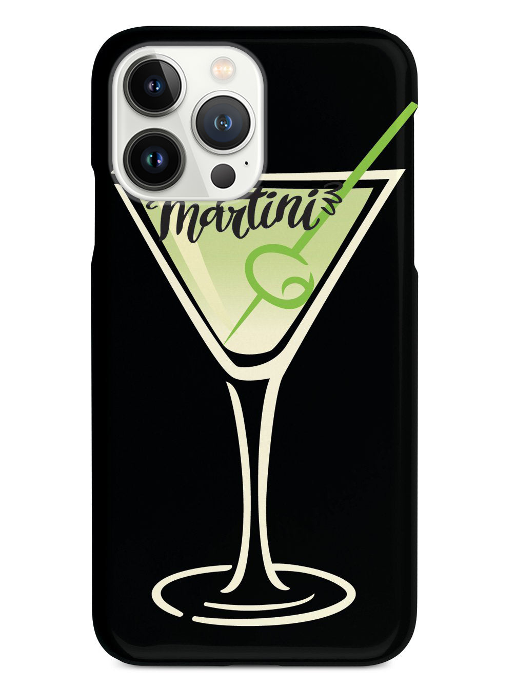 Case With Lettering Martini Lettering - Black Case – InspiredCases