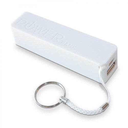 2600mAh Universal Power Bank Backup External Battery Pack Portable USB Charger white